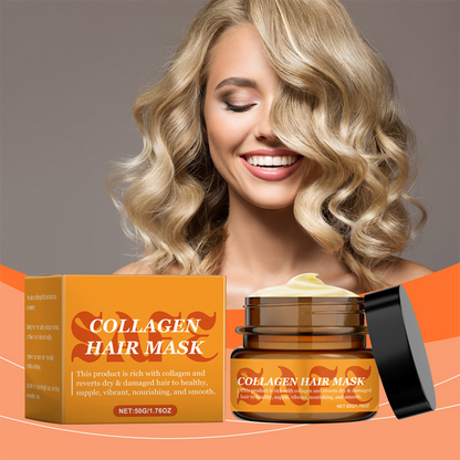 Maschera al Collagene per Capelli Secchi e Danneggiati