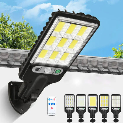 Lampione Stradale LED a Energia Solare con Sensore di Movimento e Telecomando