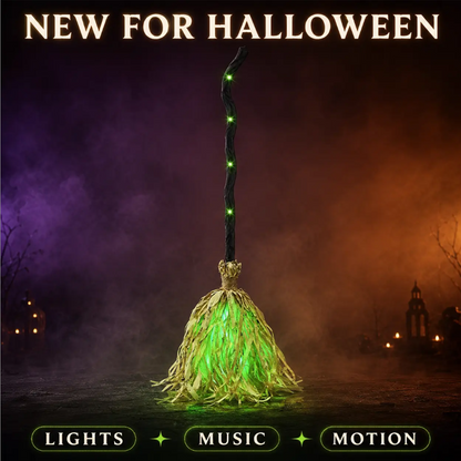 🎃 Scopa della Strega Elettrica in Movimento per Decorazione Halloween