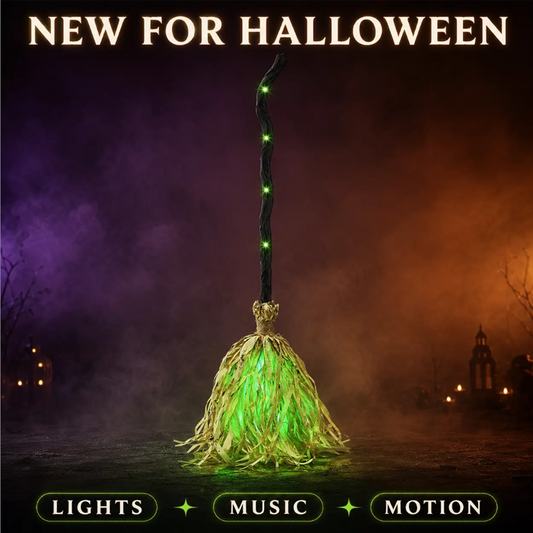 🎃 Scopa della Strega Elettrica in Movimento per Decorazione Halloween