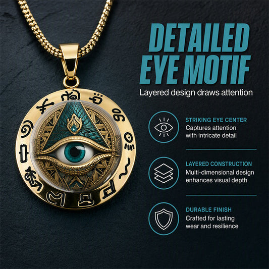 👁️ -50%! ✨ Collana con Ciondolo Occhio che Tutto Vede Vintage – Lega di Zinco – Oro/Argento – Design Retrò Misterioso per Giorno e Sera 💛