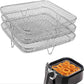 🍳✨ Griglie Impilabili per Friggitrice ad Aria – 3 Livelli, Acciaio Inox Alimentare, Flusso d’Aria Uniforme – Tonde, Quadrate & Rettangolari 🔧