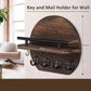 🔑 50% DI SCONTO! 🏠 Portachiavi da Parete – Legno & Metallo, 4 Ganci – Ideale per l'Ingresso ✨