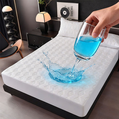 🛏️💧 Coprimaterasso Impermeabile con Angoli Elastici – Lavabile in Lavatrice, Disponibile in Tinta Unita