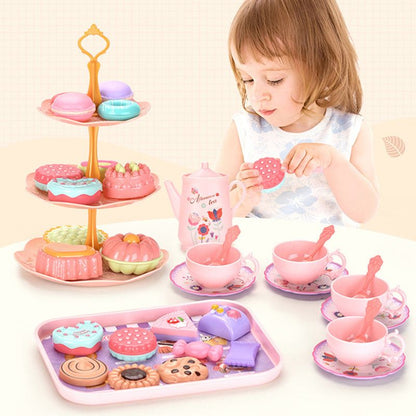 🦄🏰 Set Teiera Giocattolo Castello Unicorno – Festa del Tè per Bambini con Valigetta Portatile