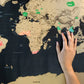 🌍Diario di viaggio con mappa del mondo da grattare | Gratta per registrare le tue impronte di viaggio, elegante decorazione murale e regalo perfetto per gli amanti dei viaggi !