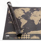 🌍Diario di viaggio con mappa del mondo da grattare | Gratta per registrare le tue impronte di viaggio, elegante decorazione murale e regalo perfetto per gli amanti dei viaggi !
