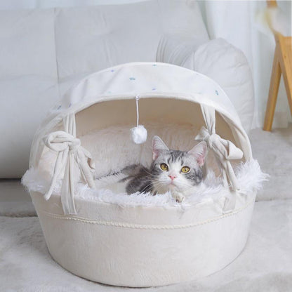 Cuccia a Culla Semi-Chiusa per Gatti
