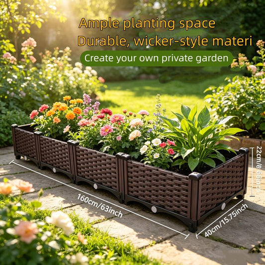 🌱 Fioriera Modulare per Orto e Piante | Autoirrigazione 💧, Drenaggio & Struttura Stabile 🛡️ | PP Rinforzato ☀️ | 6 Formati per Giardino e Balcone