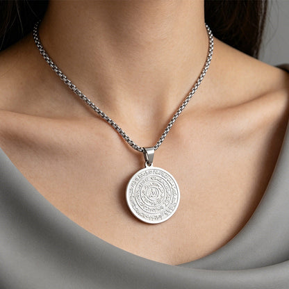 📢 PROMO FLASH: 50% DI SCONTO! Collana con Ciondolo Calligrafia Araba – Incisione «Allah», Acciaio Inox & Catena Regolabile 51–60 cm ✨