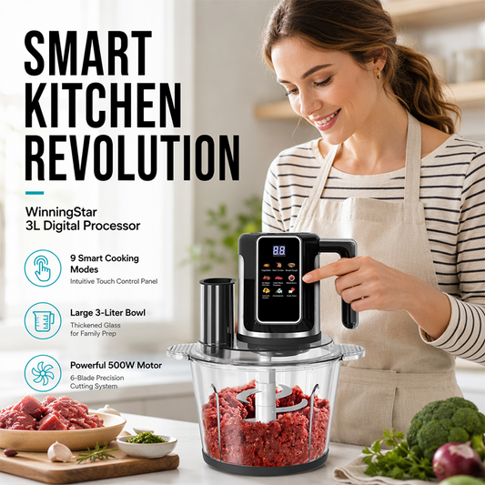 🎁 30 Giorni di Reso e Cambio Gratuiti - Robot da Cucina Multifunzione con Comandi Touch e Ciotola in Vetro