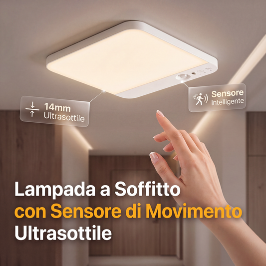 🔥 -50% Oggi: Lampada da Soffitto Ricaricabile con Sensore di Movimento e Telecomando – LED senza fili, si accende da sola al passaggio, perfetta per corridoi, scale e ripostigli. Ricarica rapida e lunga autonomia.