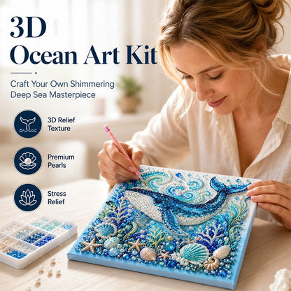 🎁🐳 Set Creativo Fai-da-Te "Vita Marina con Perle Artificiali"