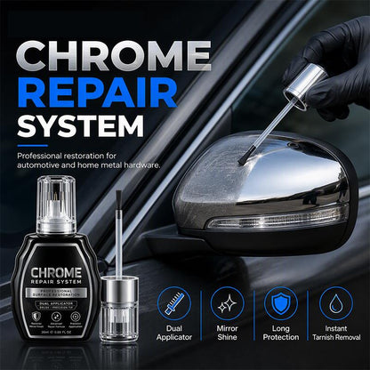 🚗 Penna Professionale per la Cura delle Cromature | Ravviva Lucentezza e Dettagli Metallici ✨ | Applicatore di Precisione per Auto e Moto 🖊️ | 20 ml, Argento 🎨