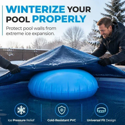 ❄️ Cuscino d'Aria per Copertura Invernale Piscina | Riduce la Pressione del Ghiaccio, Previene i Ristagni d'Acqua 💧 | Ø 86 cm, per Piscine Rotonde e Rettangolari 🏊