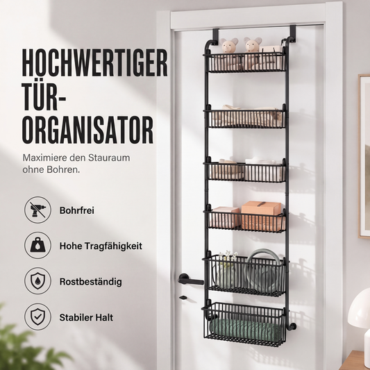 🚪 PROMO LAMPO : 50% DI SCONTO! Mensola da Appendere sulla Porta – Senza Forare e Cesti Multipli per un Pratico Riordino Quotidiano 🧺✨
