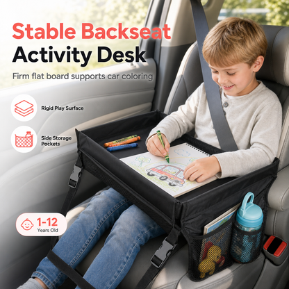 🚗 Sconto del 50% subito! 🎨 Vassoio da viaggio per seggiolino auto – Lavagna per disegnare e organizer – Piano d'appoggio stabile per lunghi viaggi ✏️