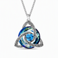 💎Collana con pietra di nascita a nodo celtico – Ciondolo a cuore in cristallo 🎁 Regalo significativo perfetto per lei