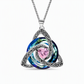 💎Collana con pietra di nascita a nodo celtico – Ciondolo a cuore in cristallo 🎁 Regalo significativo perfetto per lei
