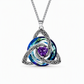 💎Collana con pietra di nascita a nodo celtico – Ciondolo a cuore in cristallo 🎁 Regalo significativo perfetto per lei