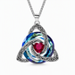 💎Collana con pietra di nascita a nodo celtico – Ciondolo a cuore in cristallo 🎁 Regalo significativo perfetto per lei