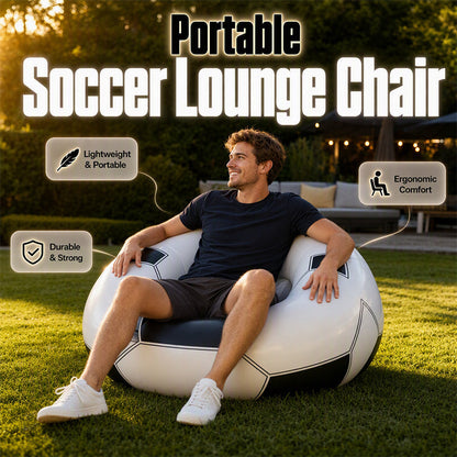 ⚽ Poltrona Gonfiabile a Forma di Pallone da Calcio in PVC 🛋️ – Morbida, Resistente e Portatile per Camera, Salotto e Relax ✨