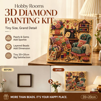 Kit Diamond Painting con Scena d’Interni 💎🖼️ | Mosaico Creativo con Strass da Applicare | Decorazione Fatta a Mano