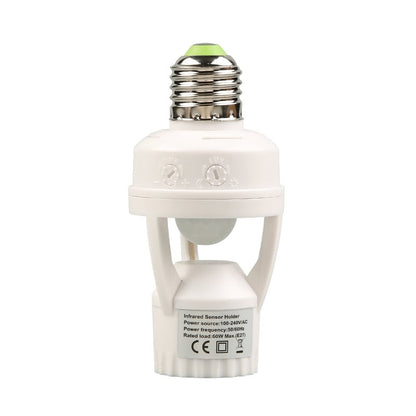 💡 Portalampada con Sensore di Movimento PIR E27 🚶‍♂️ | Rilevamento Infrarossi 360° con Timer e LUX Regolabili ⚙️ | Accensione Automatica per Corridoi, Scale e Garage 🏠⚡