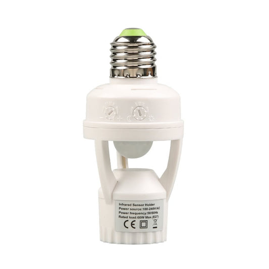 💡 Portalampada con Sensore di Movimento PIR E27 🚶‍♂️ | Rilevamento Infrarossi 360° con Timer e LUX Regolabili ⚙️ | Accensione Automatica per Corridoi, Scale e Garage 🏠⚡