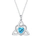 ✨ Collana con Ciondolo a Cuore e Nodo Celtico – Con Pietra Portafortuna del Mese di Nascita in Zircone Brillante 💎