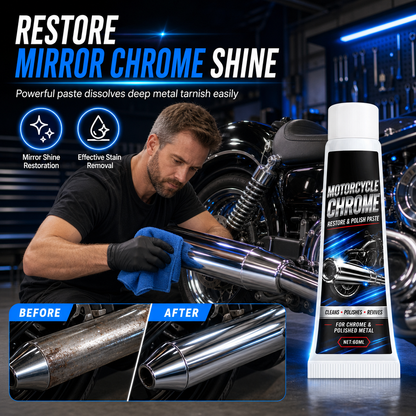 📢📢 1 ACQUISTATO, 1 IN REGALO!! ⏰ Pasta Lucidante per Cromo e Metalli Moto 🏍️🪄✨