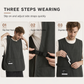 🍳 Grembiule da Lavoro a Gilet Impermeabile ✨ | Design Ergonomico Senza Trazione sul Collo 🦺 | Tessuto Idrorepellente e Antimacchia 💧 | Cinghie Regolabili e Tasche, 5 Colori 🍽️