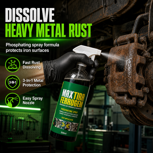 🛡️⚙️ Spray Antiruggine & Sgrassatore 3-in-1 (500 ml) – Dissoluzione Rapida, Scudo Fosfatante e Protezione Anticorrosione