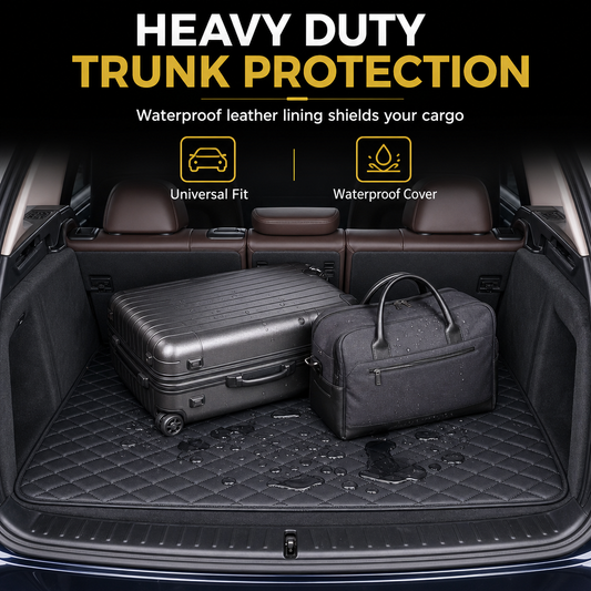 🚗 Sconto del 50%! 🧽 Tappetino per Bagagliaio Universale – Pelle Trapuntata e Facile da Pulire ✨