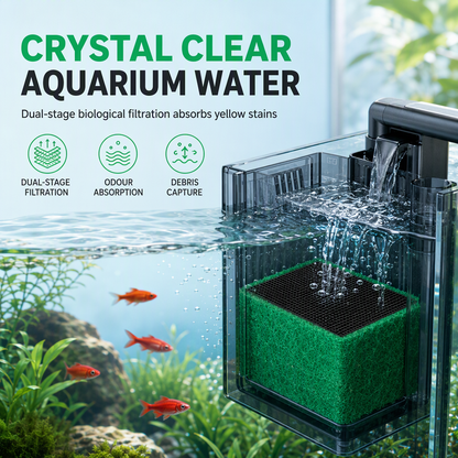 🥳 OFFERTA SPECIALE -50%! 🐠 Cubo Filtrante in Carbone Attivo a Nido d'Ape per Acquario – Acqua Cristallina e Senza Odori 🛡️