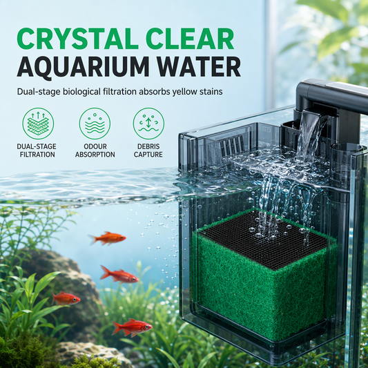 🥳 OFFERTA SPECIALE -50%! 🐠 Cubo Filtrante in Carbone Attivo a Nido d'Ape per Acquario – Acqua Cristallina e Senza Odori 🛡️