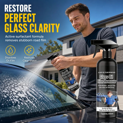 📢📢50% DI SCONTO!!⏰Spray rimuovi pellicola d'olio per vetri auto – Potente detergente per parabrezza contro sporco e residui di insetti per una guida sicura