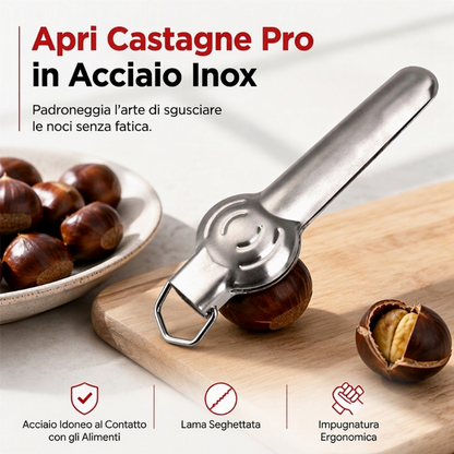 🔥🌰 Schiaccianoci e Sgusciacastagne Inox – Apri Noci e Castagne Facilmente ✨