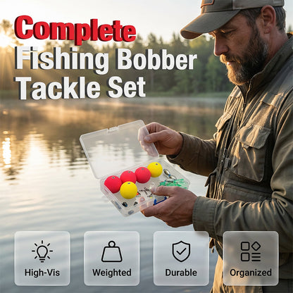 Kit Completo di Galleggianti e Piombini da Pesca ad Alta Visibilità