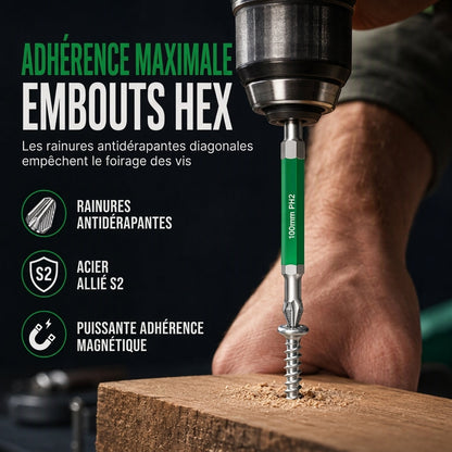 📢📢 Sconto del 50%! ⏰ Set di Punte a Croce Phillips Magnetiche – Rivestimento Antiscivolo e Resistenza agli Urti per Fai da Te e Riparazioni