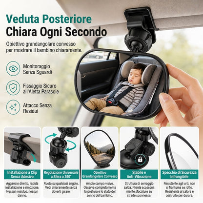 👀 Specchietto ausiliario convesso regolabile