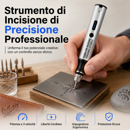 🖊️ Mini penna elettrica cordless per incisione di precisione