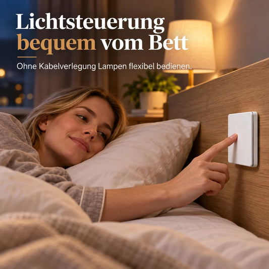 Kit Interruttore Wireless Senza Fili con Interruttore da Parete Adesivo e Ricevitore per Lampade Domestiche 220V