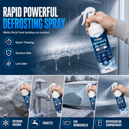 ❄️🚗 Spray Sbrinatore Rapido per Auto e Casa | Scioglie Ghiaccio e Brina – 200 ml