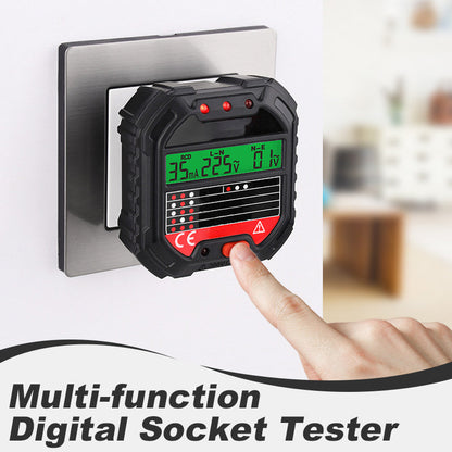 ⚡🔌Sconto del 50% ora! Tester digitale multifunzione per prese elettriche con display LCD e test RCD, per rilevare errori di cablaggio in casa e per elettricisti
