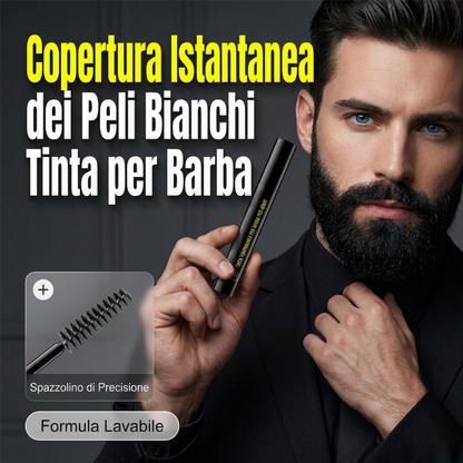 🖍️ Tinta Istantanea per Barba Grigia – Aspetto Più Pieno e Deciso, Penna Ritocco Portatile