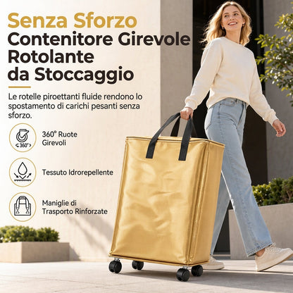 Borsa da Trasloco Pieghevole Impermeabile di Grande Capacità con Ruote, Borsa Portatili Rotolante per Servizio Pesante, per Organizzazione per Dormitori Universitari e Domestica