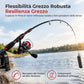 🎣 SUBITO AL 50%! 🎒 Set da pesca da viaggio con canna in 4 pezzi – fibra di vetro, mulinello da spinning e scatola per attrezzatura – trasportabile per fiumi e laghi 🌊