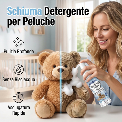 Schiuma detergente senz'acqua per peluche