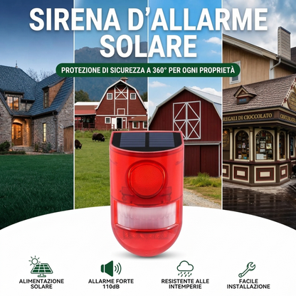 🔥 SCONTO DEL 50% 🚨 🐗 Repellente Solare per Animali: Allarme 110dB, 6 Lampeggiatori LED, Sensore di Movimento, IP65, per Giardino e Fattoria